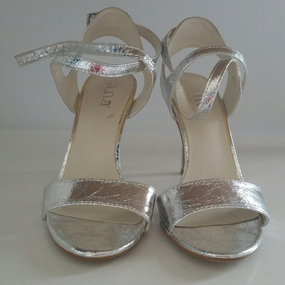 Silver high heels party wear
